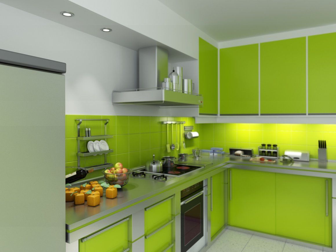 طراحی کابینت مدرن و رنگی برای آشپزخانه